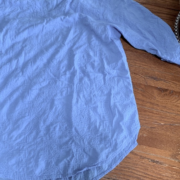 Sea Breeze of California V-neck Swim Cover Up Top Periwinkle Blue USA Size Large - Picture 7 of 8